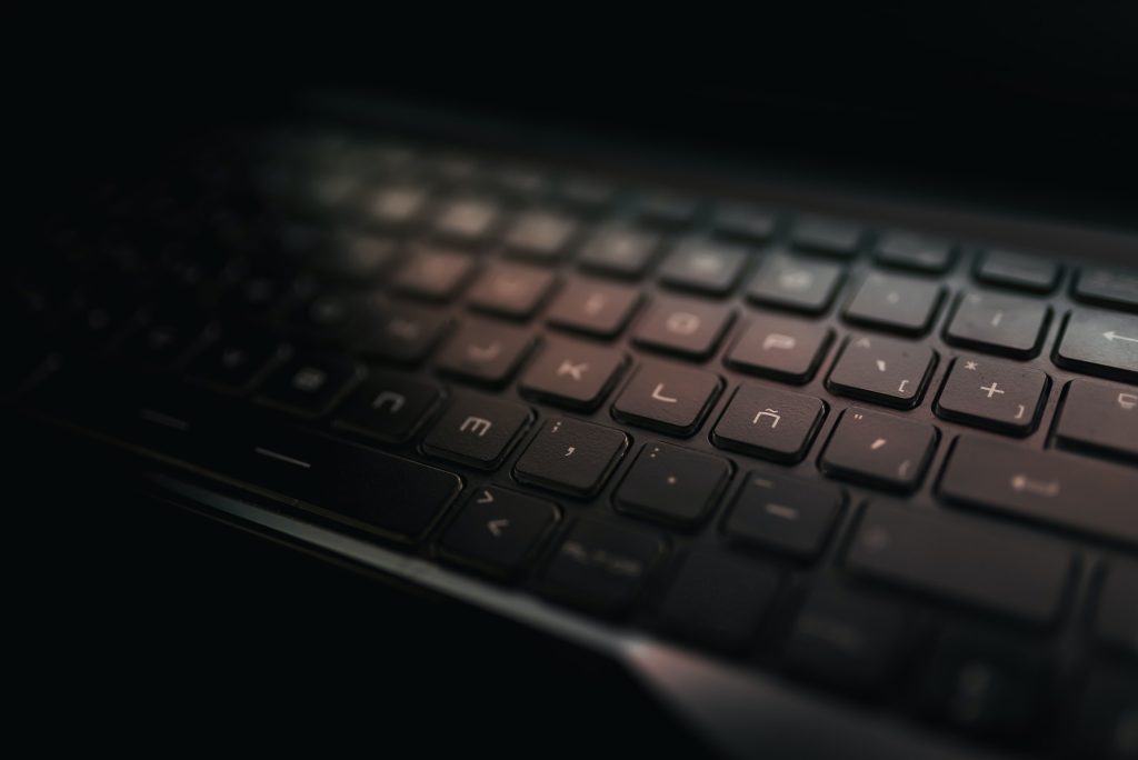 Spanish laptop keyboard illuminated